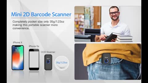 Review: Eyoyo Mini Bluetooth 2D Barcode Scanner, 3-in-1 USB Wired2.4G WirelessBluetooth Bar C...