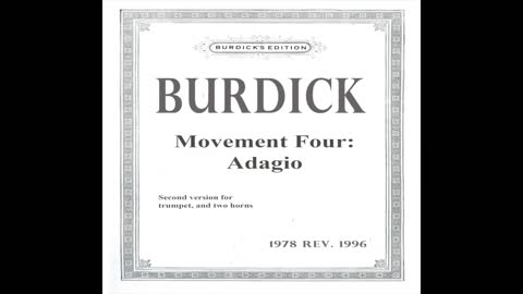 Five Bagatelles for brass trio, Op. 1 (1978) by Richard Burdick