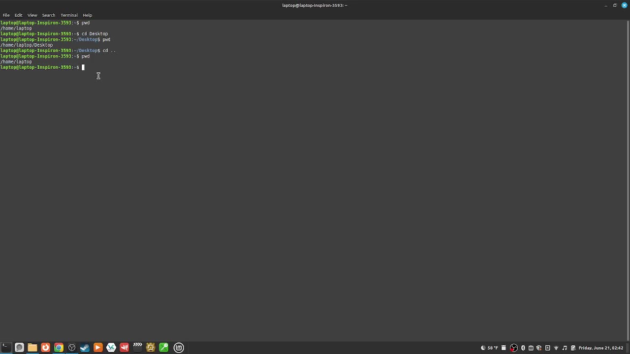 138_how to "go up a directory" using the "cd period period" command