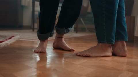 Bare feet dancing