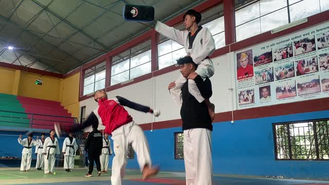 Awesome taekwondo kick