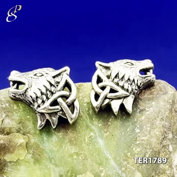 Wolf Silver Earrings