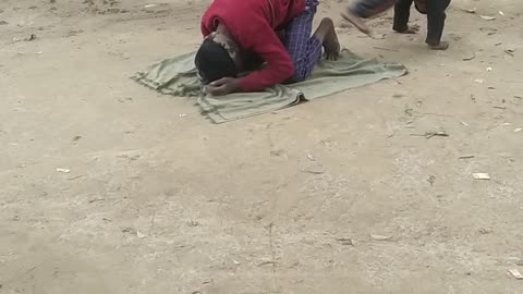 Small two boys playing amazing