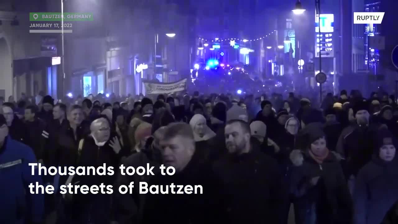 Nazi Germany Police Still Clashing w/ Covid Passport Protestors