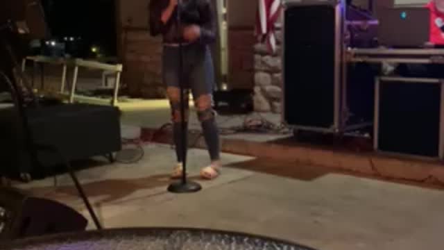 My daughter singing Karaoke first time