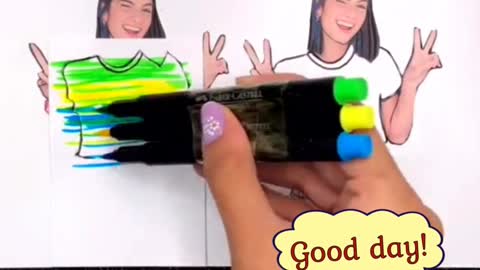 Which one is your favorite 1 💚 or 2💖 #drawing #art #draw #shorts