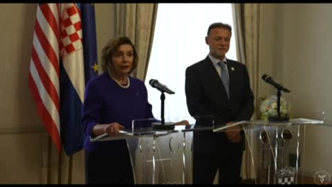 Rep. Pelosi speaks in Croatia