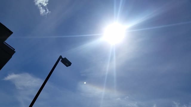 Odd clouds and Sun Halo. May 23 2022 in Toronto