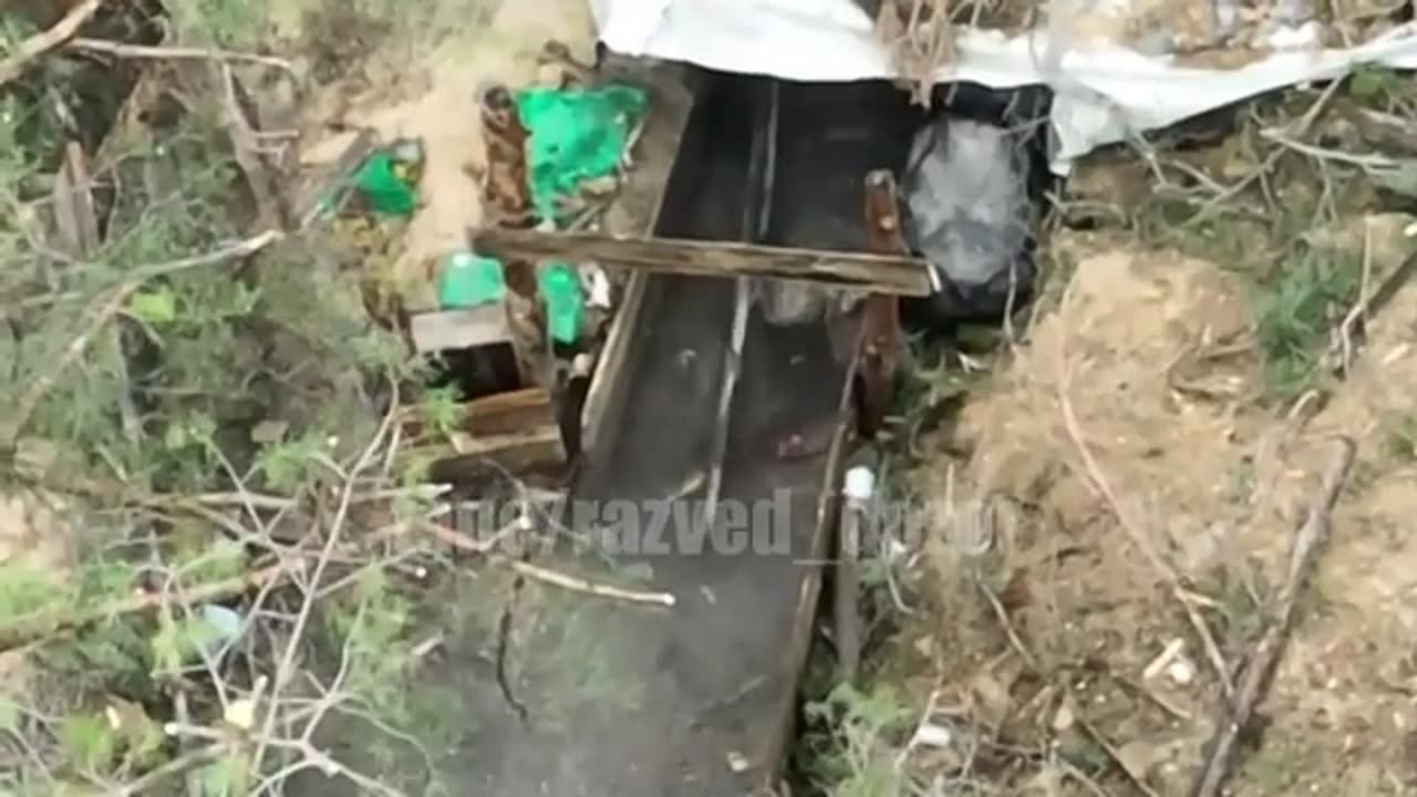 RU POV: 27-11-2023: Kharkov region. Russian drone drop grenades on Ukrainian position.