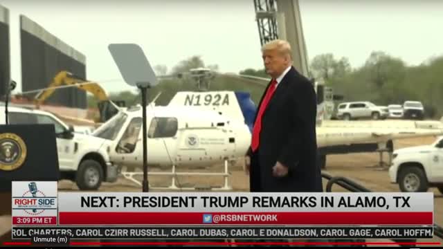 In case you missed the President speaking at the border wall 1/12/2021