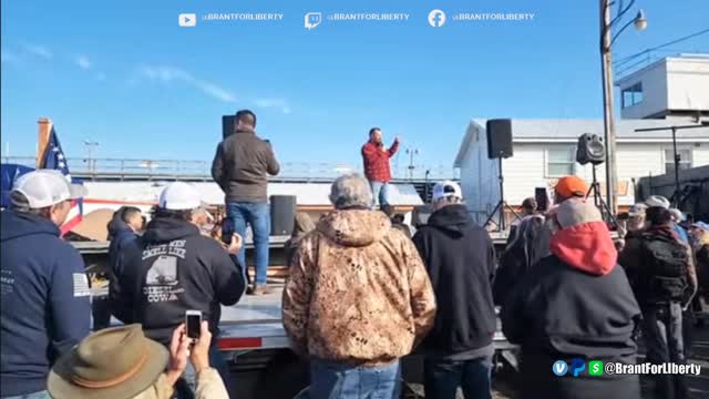 BRANTFORLIBERTY LIVE RAW FOOTAGE @ THE PEOPLES CONVOY MARCH 10th 2022