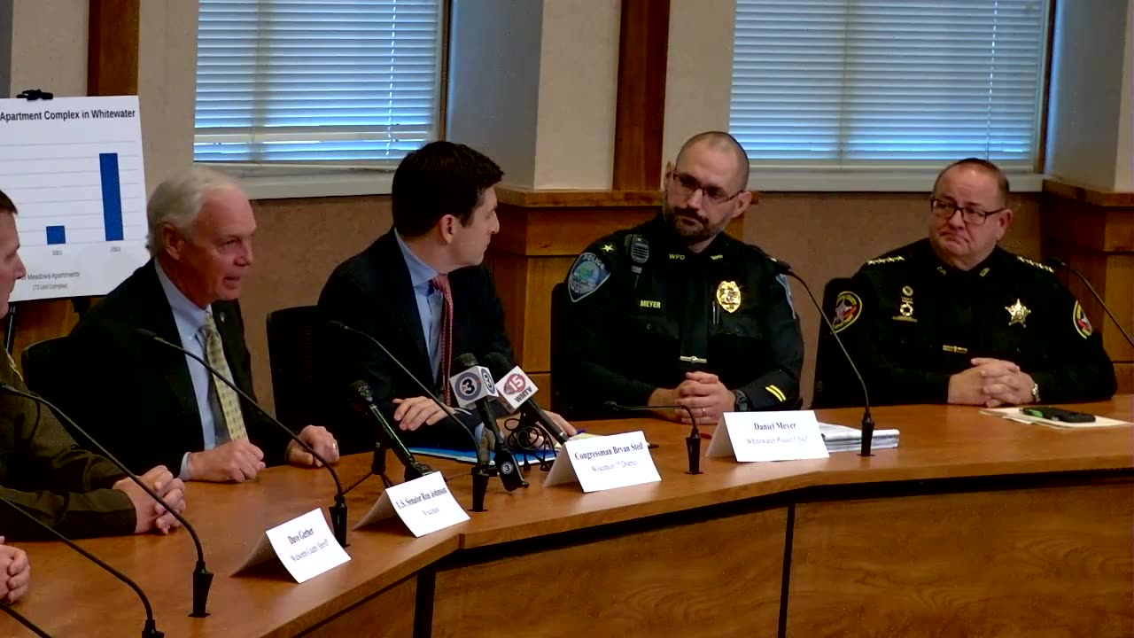 Walworth/Whitewater Joint News Conference Following Law Enforcement Briefing November 2023