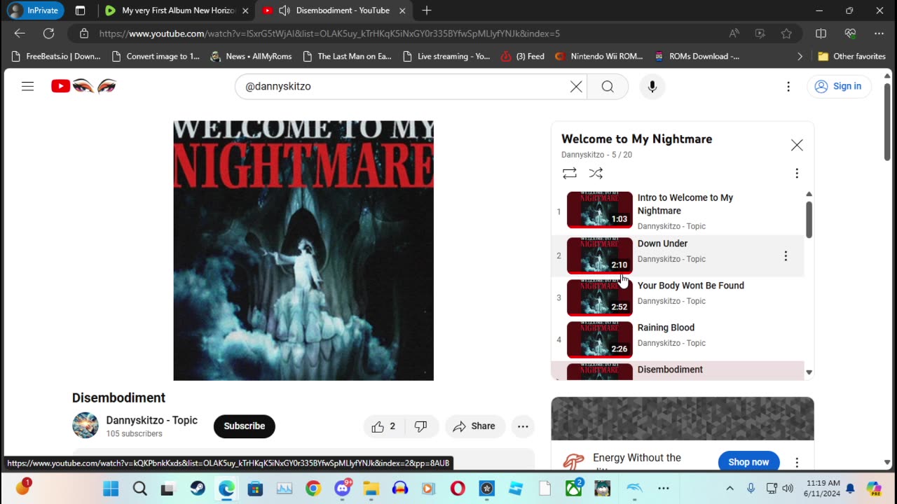 Welcome To My Nightmare Album