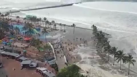 Tsunami hits the Durban Beach?!