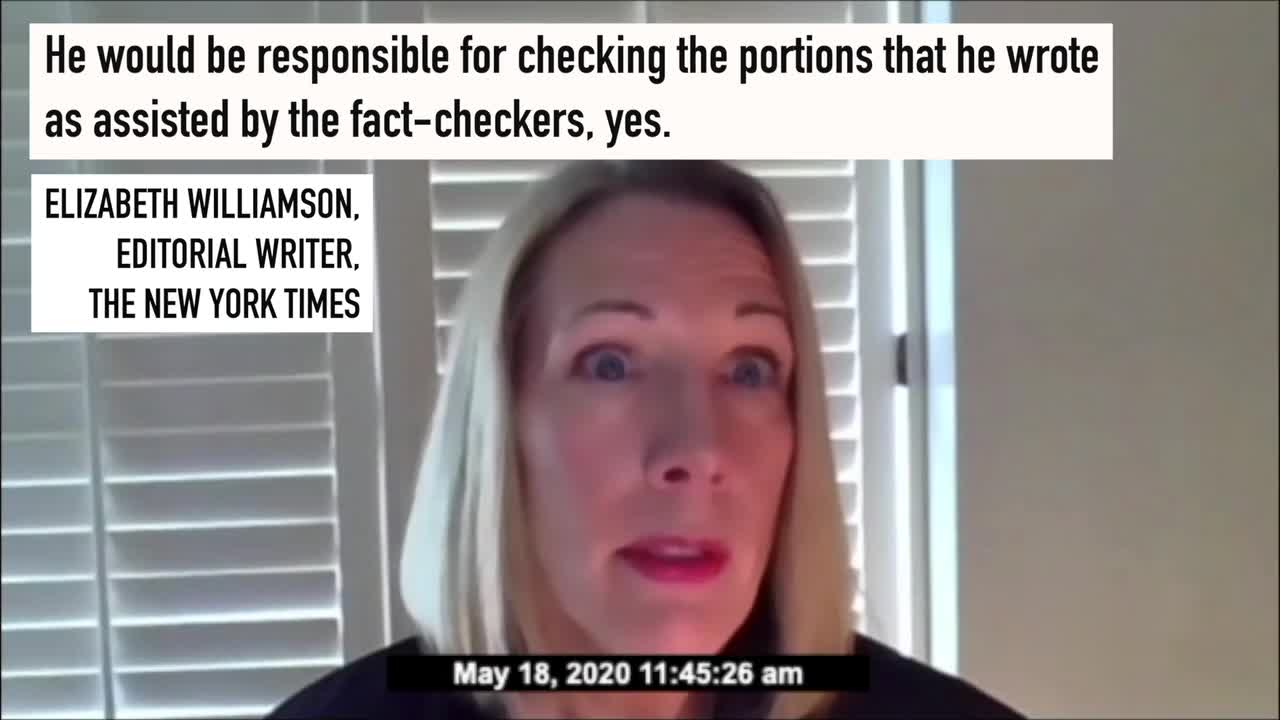 Project Veritas shows you UNSEEN deposition footage of NYT’s Editorial Writer.