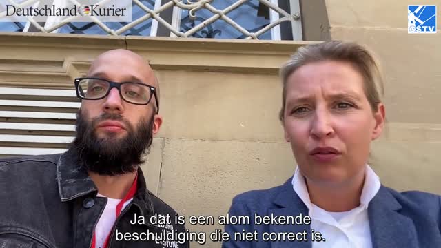 Alice Weidel bij coronademonstratie