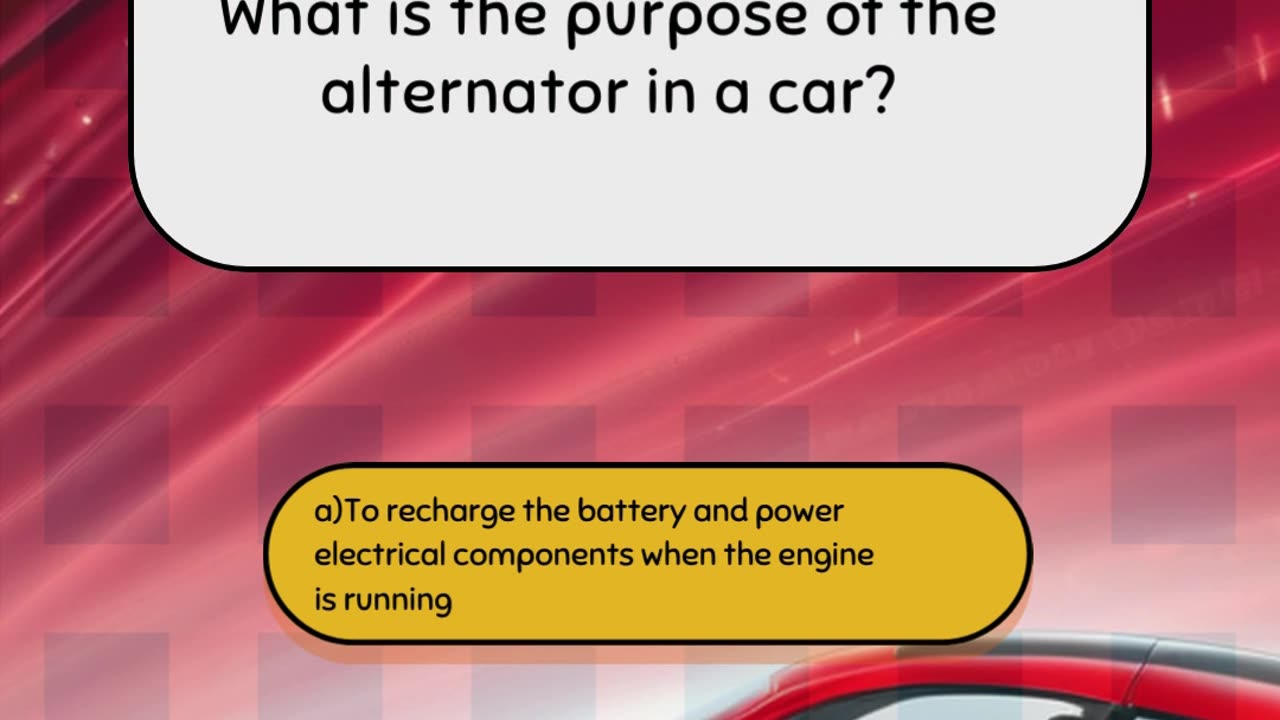 Part 12 Intermediate Car Engine Quiz Question