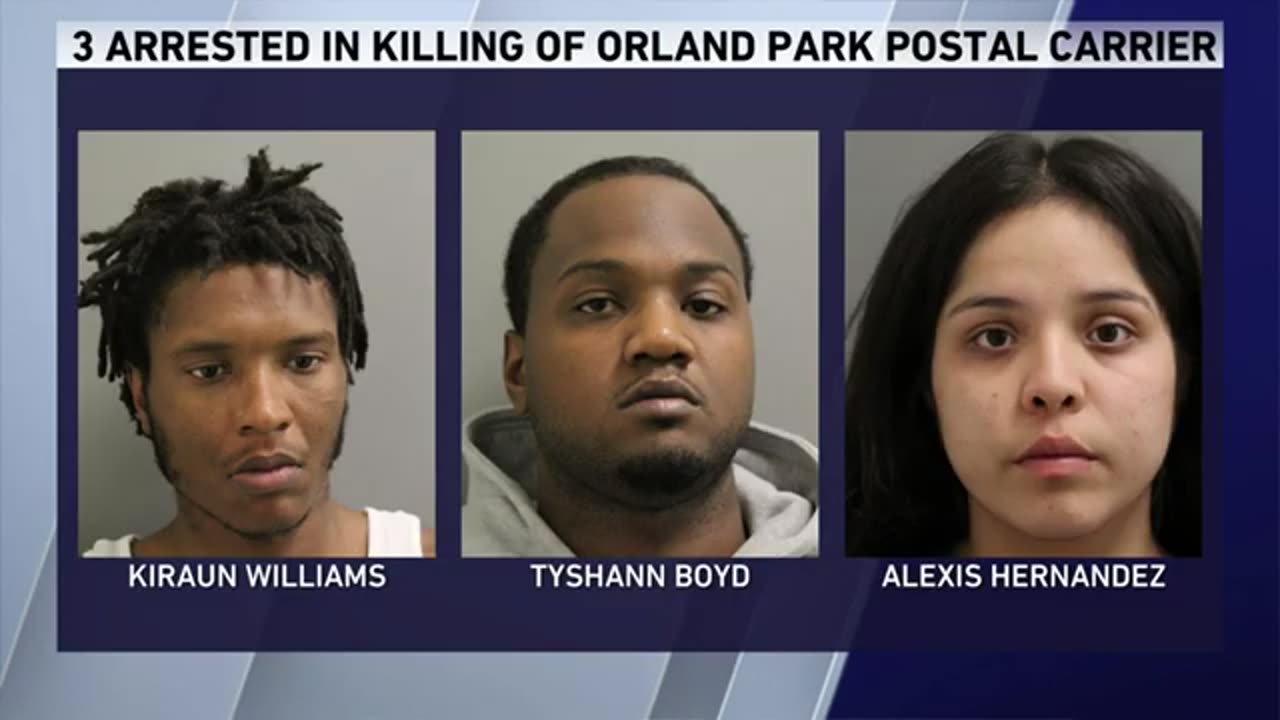 3 charged in murder of Chicago postal worker, mother of 3 in Orland Park: police