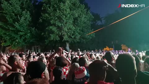 Reakcija hrvatskih navijača u Splitu na Perišićev pokušaj izjednačenja