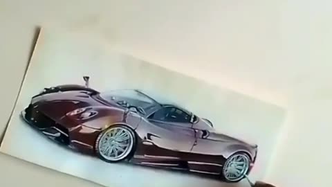 Pagani Hyuara realistic drawing