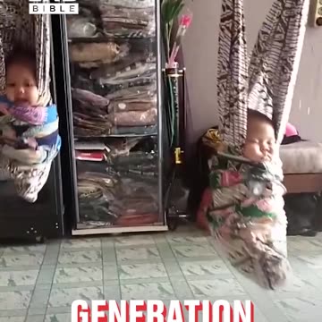 Putting Babies To Sleep In Traditional Kalimantan Bapukung Swings