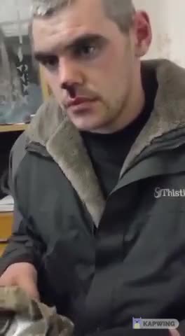 A captured Ukrainian neo-Nazi from the "Azov" battalion