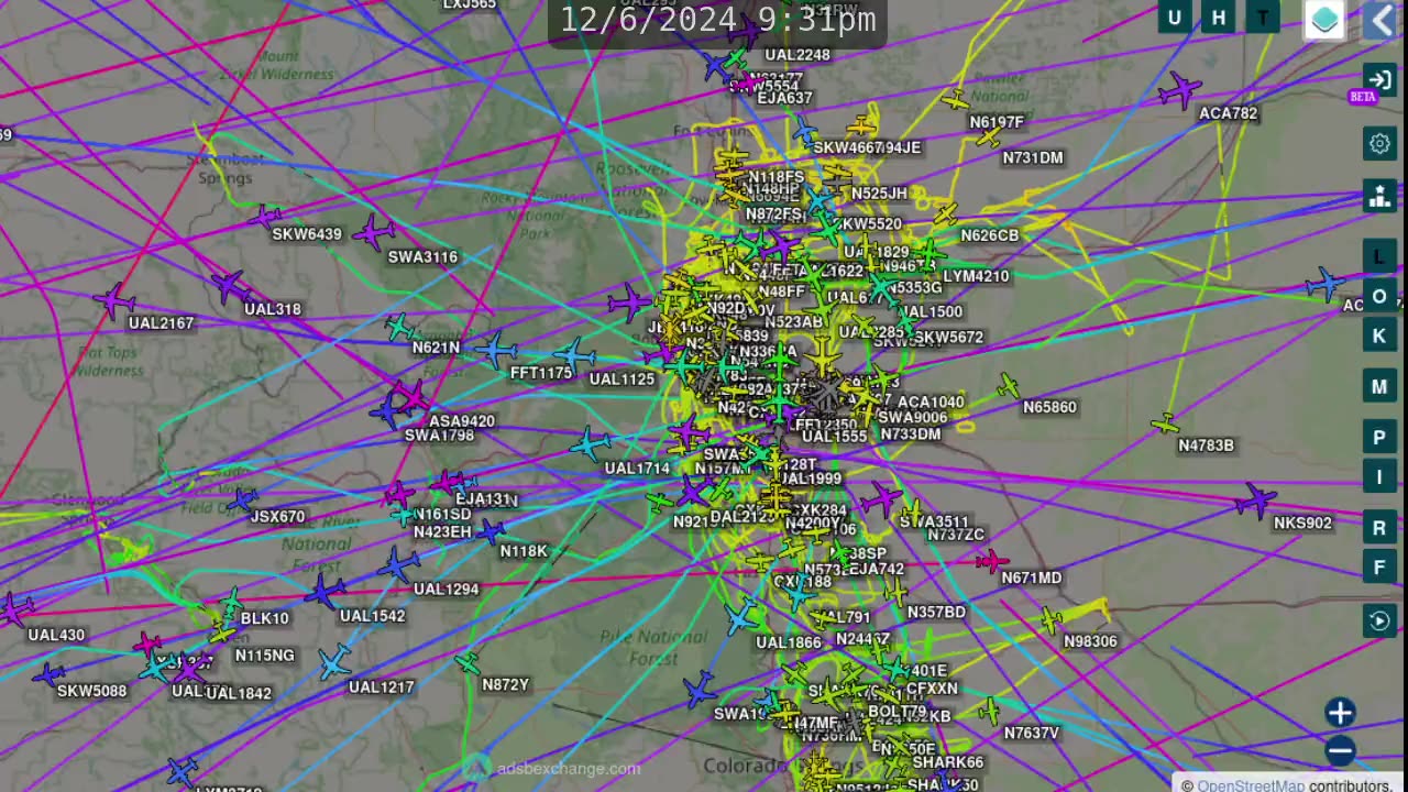 Denver Airport Time Lapse from Nov - to Dec 10th 2024 - no audio -