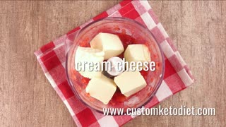 keto Strawberry Cheesecake Fat Bomb