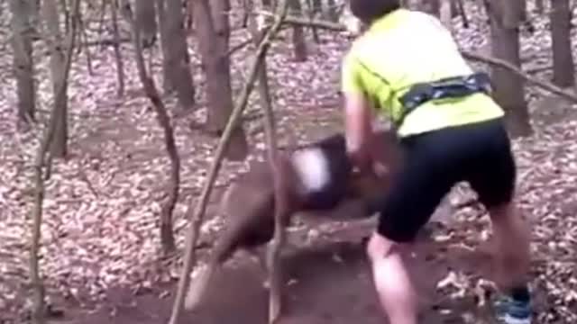 The deer was about to die and a kind man saves its life