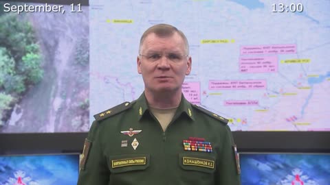 (9/11/2022) RUSSIAN DEFENCE MINISTRY REPORT ON THE SPECIAL MILITARY OPERATION IN UKRAINE