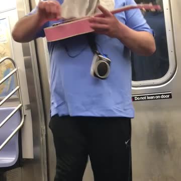 Blue shirt guy pink guitar la bamba singing