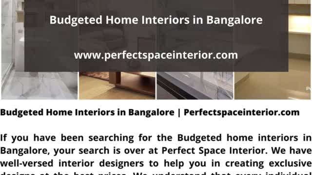 Budgeted Residential Interior Designers in Bangalore