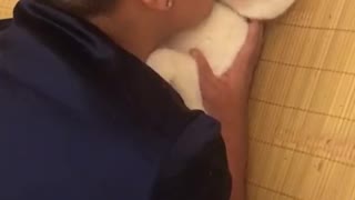 Cat Meows When Kissed