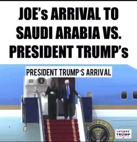 Biden vs Trump’s arrival in Saudi Arabia