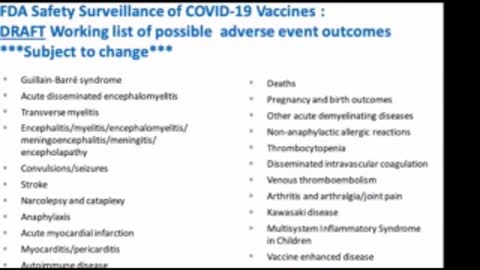 Dr. Ardis on a vaccine effects presented at a FDA meeting.