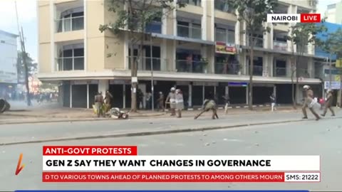 Kenyan Gen Z protest at JKI Airpot Today.