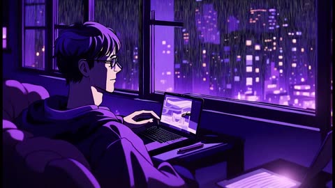 More RAINY Nights 🌧 Gentle rain sounds in the background and LOFI