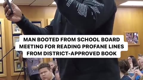 Parent kicked out of school board meeting.