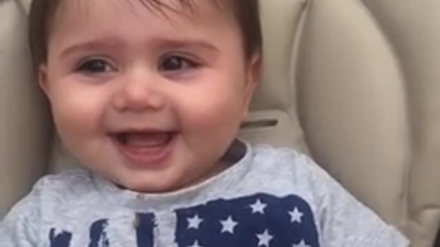 Baby laughing and chuckling