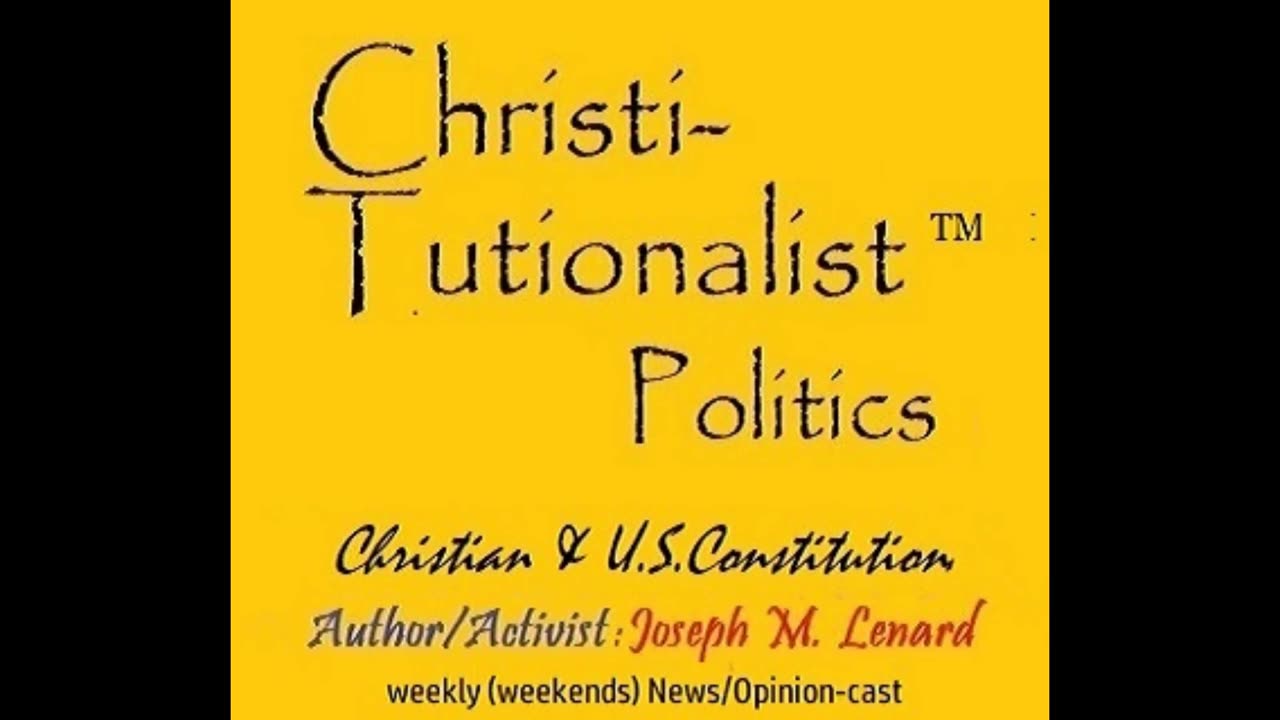 the ChristiTutionalist (TM) Politics podcast Ad Audio plus stomp tune 28s video