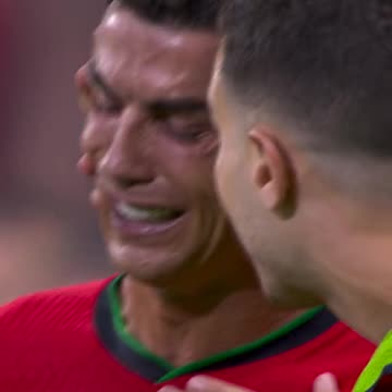 Cristiano Ronaldo was in tears after having his penalty saved against Slovenia 😭