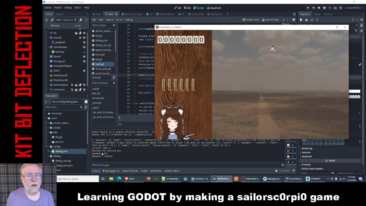 Learning GODOT by making a sailorsc0rpi0 game