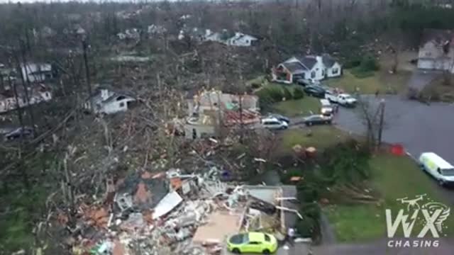 Tornado Damage Newnan, Georgia after overnight tornado carved long path of destruction