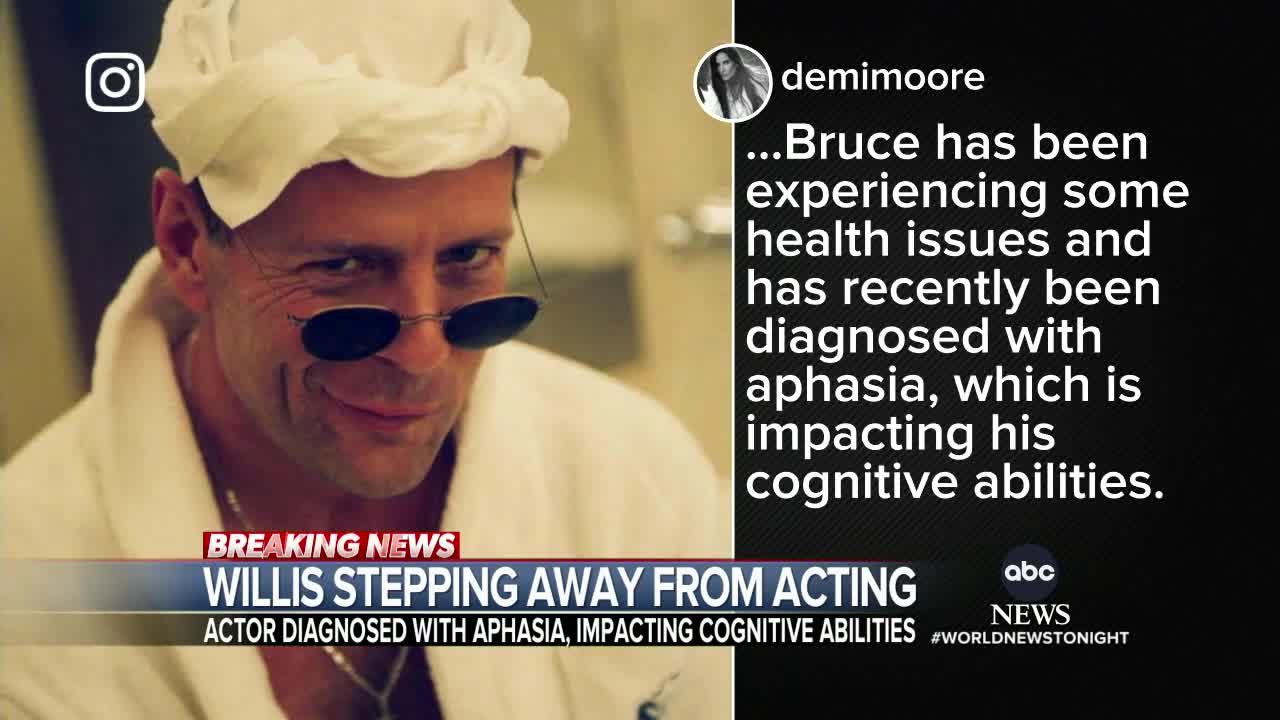 Actor Bruce Willis steps away from acting after cognitive diagnosis l WNT