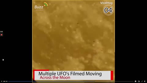 UFOs flying across the moon