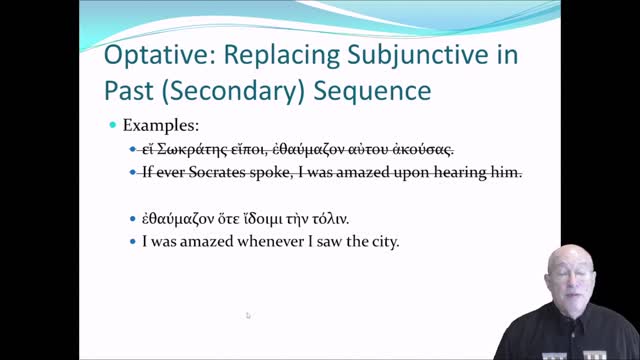 Ancient Greek Optative Mood Optative Replacing Subjunctive in Secondary Sequence