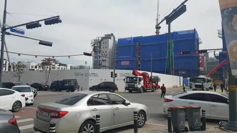 a panoramic view of the construction site