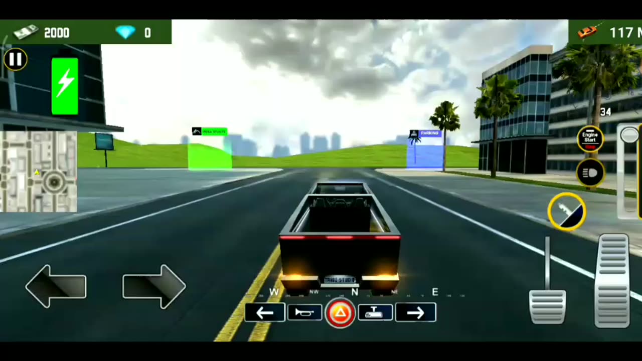 Tesla Model electric car stunt game 3d simulator game