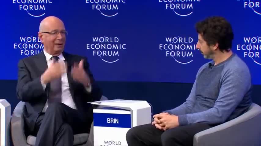 Klaus Schwab and Sergei Brin Discuss Predicting Elections Removing Need for Elections