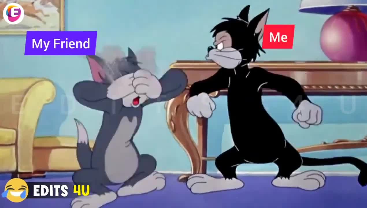 Me and My friend's in front of my crush _ Tom and Jerry Funny Memes _ Edits 4U